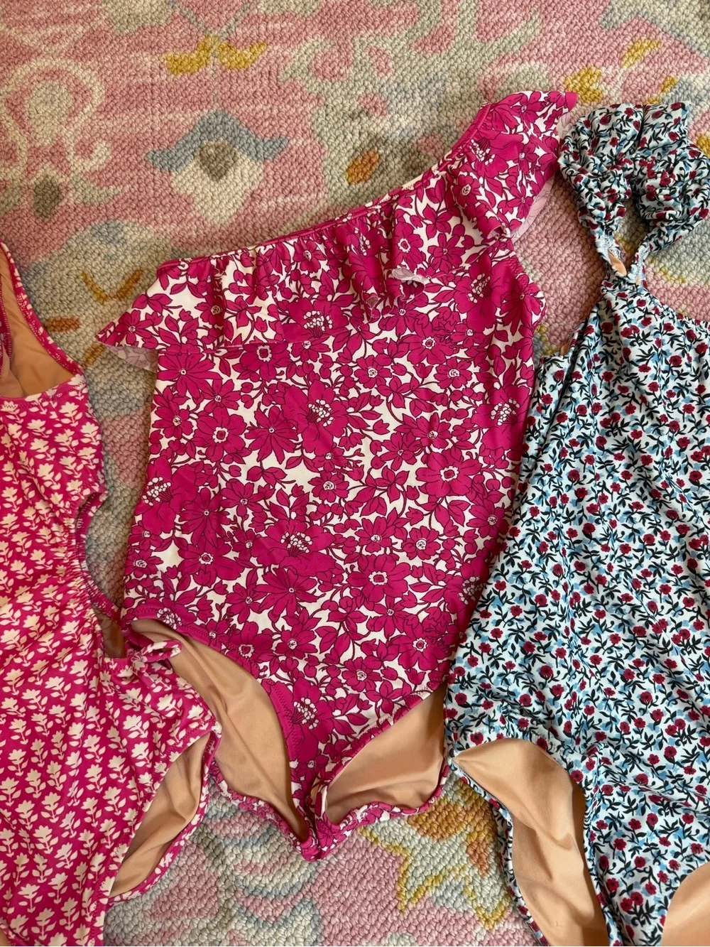 Lot of 4 J.Crew Crewcuts Girls 10 One Piece Swimsuits